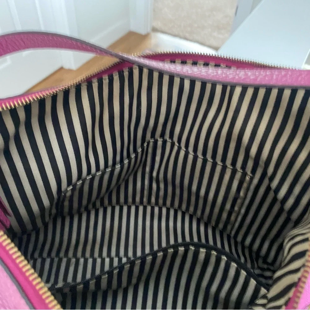 Kate Spade Fuchsia Pebble Leather Hobo Bag. - Picture 10 of 12